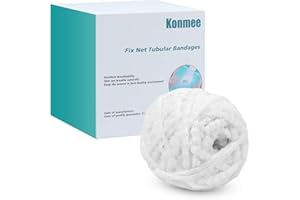 Konmee Tubular Bandage Elastic Net Wound Dressing Elastic Dressing Retainer Tubular Stretch Elastic Gauze Bandage Size 1 for Small Fingers/Toes, 65FT Long