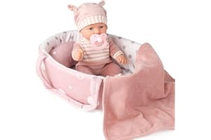 Enjoyin 12'' Baby Doll Toy Set with Accessories Includes Carrier Bassinet Bed, Pacifier, Blanket, and Pillow, Baby Doll Toy f