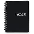 Daily/hourly scheduler planner non-dated quality annotated sheets (Black)