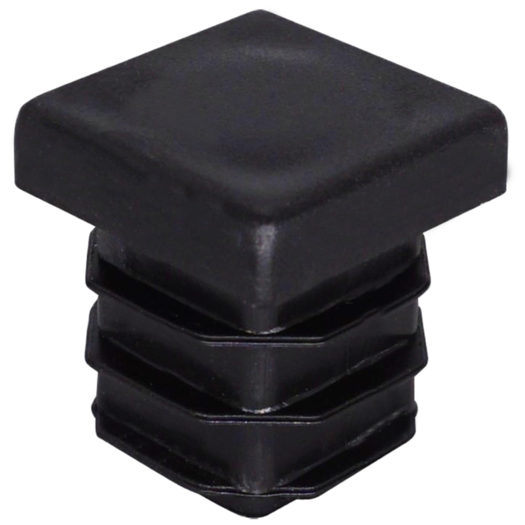 SKIR'CO (20 pcs) Square Plastic Plugs 18 x 18 mm, Mat Tube End Caps, Square Tube Inserts, Fence Post Plugs, Black RAL 9005