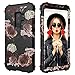 Digital Hutty 3 in 1 Shockproof Heavy Duty Full-Body Protective Cover for Samsung Galaxy S9 Plus 2018 Release Marble Flower