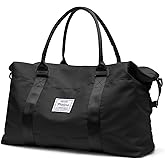 HYC00 Travel Duffel Bag,Carry-on Overnight Weekender Bags for Women,Sports Tote Gym Bag with Wet Pocket