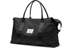 HYC00 Travel Duffel Bag,Carry-on Overnight Weekender Bags for Women,Sports Tote Gym Bag with Wet Pocket
