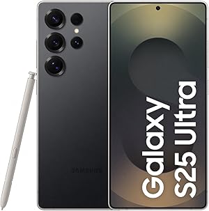 Samsung Galaxy S25 Ultra AI Smartphone mit Galaxy AI, Ohne Vertrag, Handy mit Android, 12 GB RAM, 256 GB Speicher, 200-MP-Kamera, Titanium Black, 3 Jahre Herstellergarantie [Exklusiv auf Amazon]