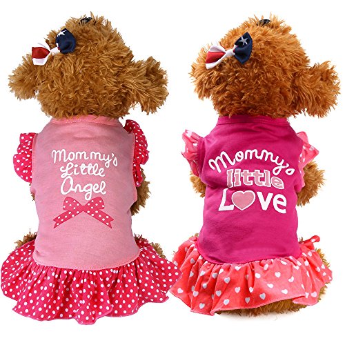 Howstar Pet T-Shirt, Dog Summer Apparel Puppy Pet Clothes for Dogs Cute Soft Vest (S, ❤️Hot Pink) (S, ❤️A)