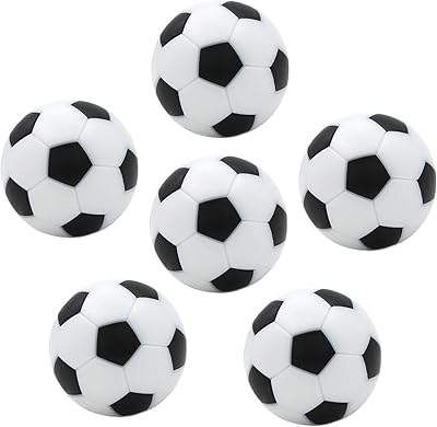 IRYNA Table Soccer Foosballs Replacements 32mm Black and White 6 Pieces