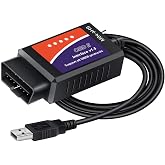 ELM327 USB Adapter OBD2 Scanner for Windows, ELMconfig FoCCCus Diagnostic Scan Tool with MS-Can/HS-Can Switch for Ford Lincoln Mazda Mercury Series Vehicles