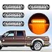 4pcs Amber LED Side Strobe Light Warning Emergency Caution Construction Car Truck Van