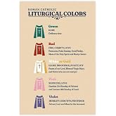 Kroey Christian Liturgical Colors Print Poster - Catholic Educational Wall Art, School Or Home Decor Infographic Print, Classroom Unframe-style 08x12inch(
