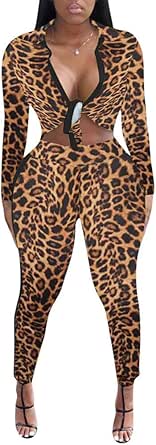 leopard two piece outfit