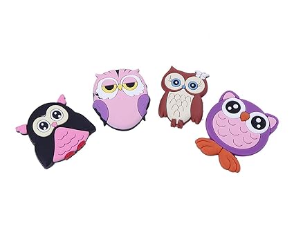 SHAFIRE Fridge Magnet Refrigerator Magnet Fridge Decorative Sticker Magnet Decoration Refrigerator Sticker Owl Family (4 in 1 Set)5 * 3.5cm *3cm?