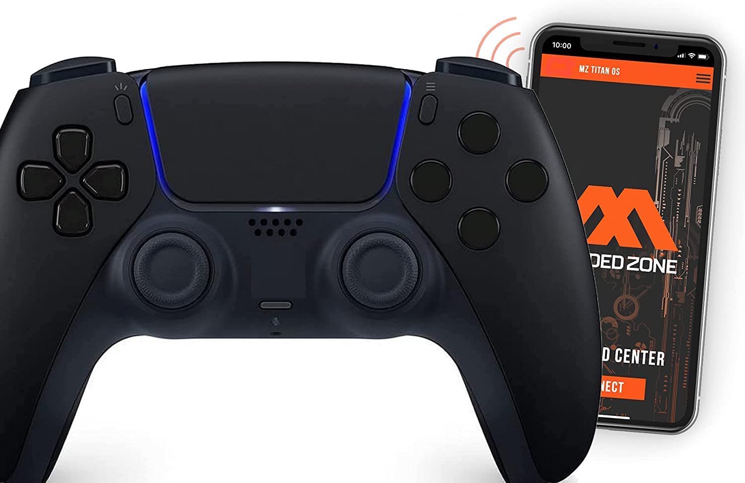 "Midnight Black" Anti-recoil SMART Rapid Fire Controller Compatible with PS5 Custom Modded Controller all shooter games & more