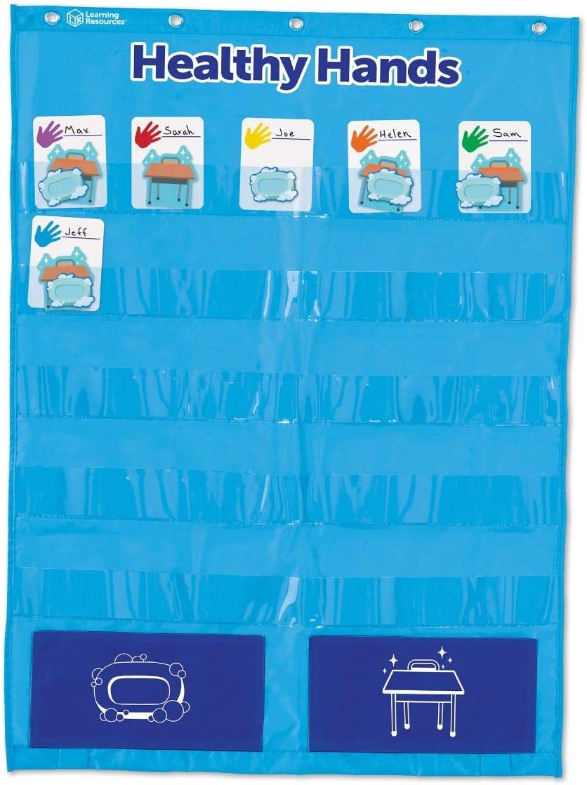Learning Resources Healthy Hands Pocket Chart, Teach Healthy Classroom Hygiene Habits - Image 3