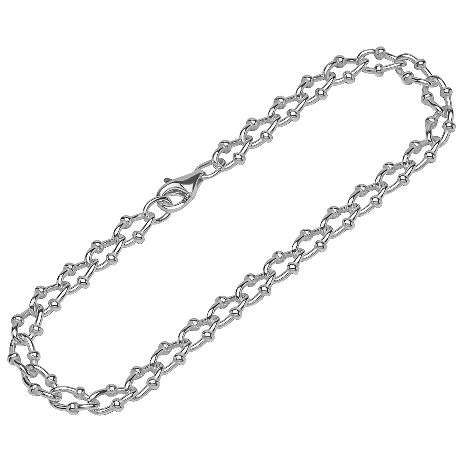 NKlaus bracelet 925 Sterling Silver 19cm king chain round ladies design bracelet chain 12340