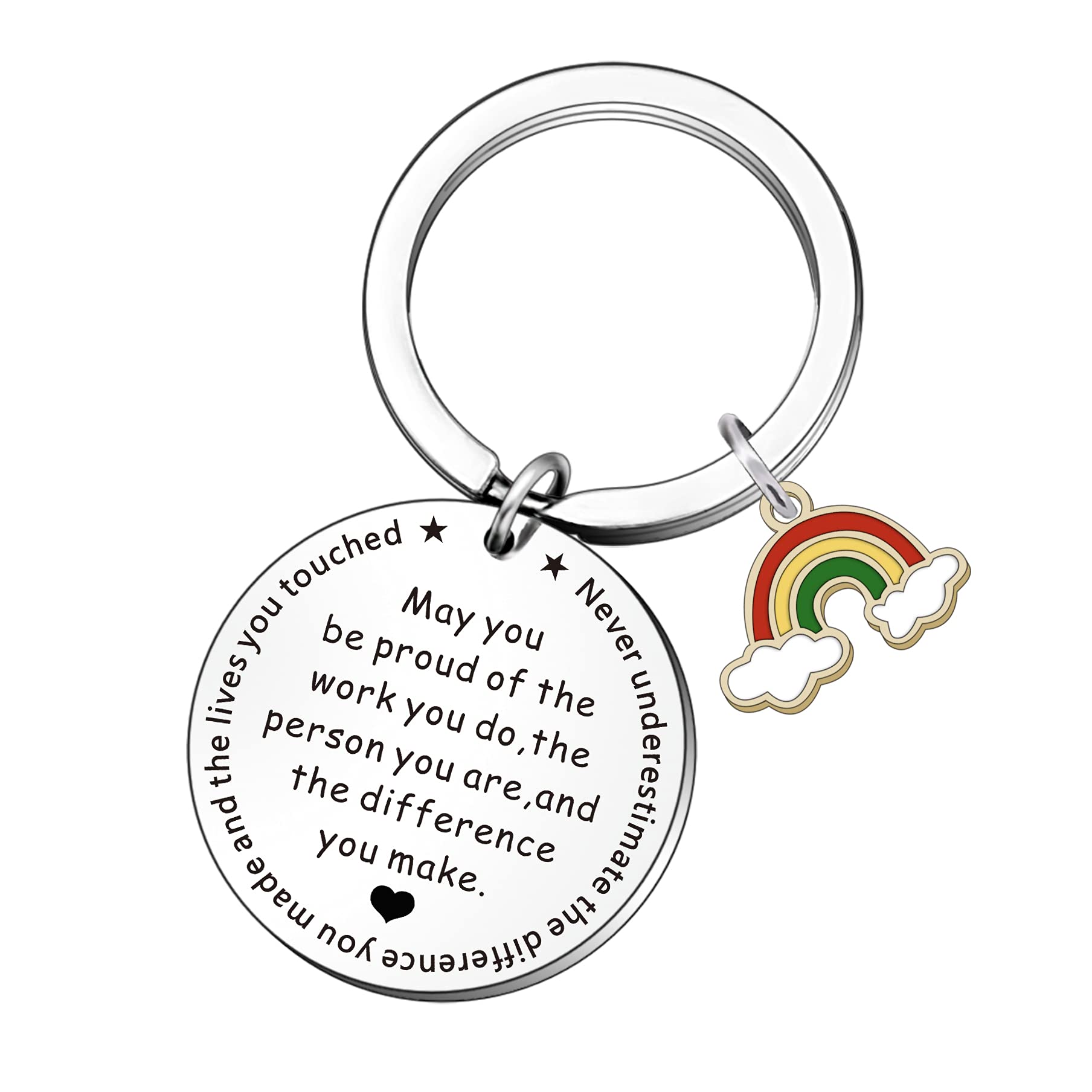 WTOPP Thank You keyring Thank You Gifts for Women Men Leaving Gifts for Colleagues Nurse Teacher Mentor Coach Volunteers Empolyees