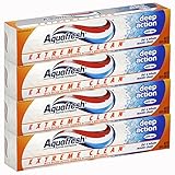 Aquafresh Extreme Clean Fluoride Toothpaste, Mint Zest, 4 Count