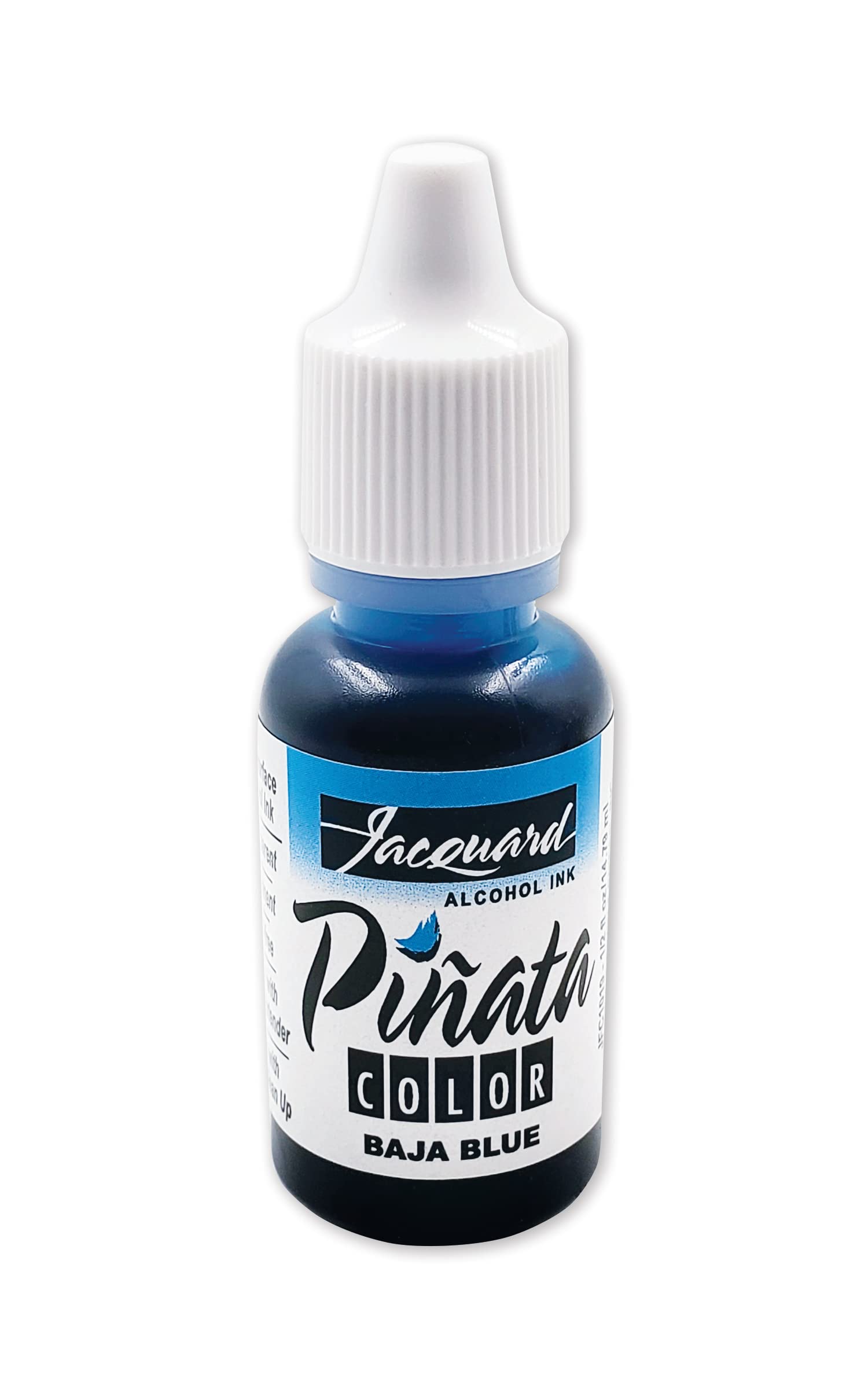 Jacquard Piñata Alcohol Ink, Baja Blue Vibrant Epoxy Resin Dye for Tumbler Making Supplies, Permanent Multi-Surface Colour on Glass and Metal Crafts, 1/2 fl oz (14ml)