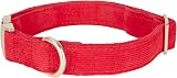 YUDOTE Ultra-soft Corduroy Dog Collar Small Red Cotton view 6
