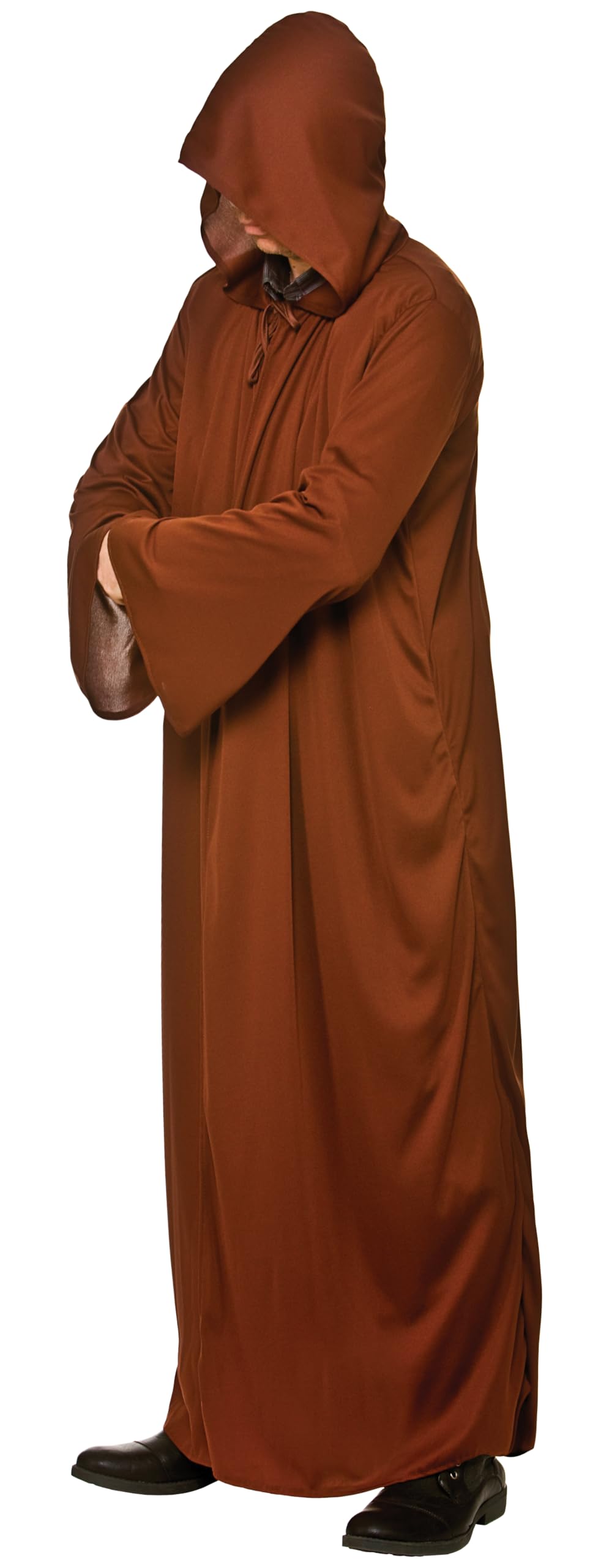 Wicked Costumes Unisex Long Hooded Brown Cloak/Robe Fancy Dress Accessory - One Size