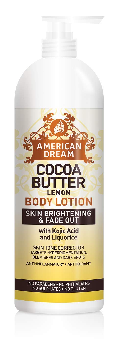 AMERICAN DREAM Lemon Cocoa Butter Lotion For Skin Brightening and Fade Out, 500 g