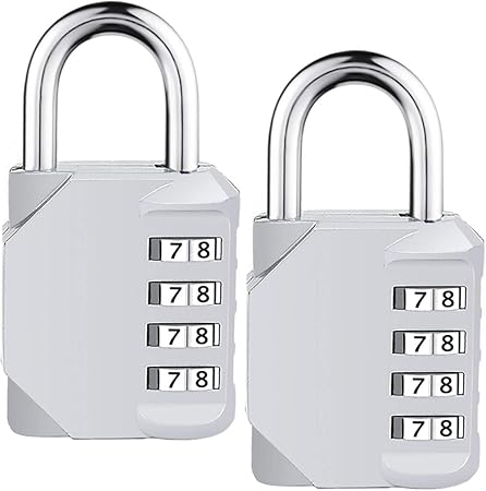ISIYINER Candados Combinación Candado de Seguridad Combinaciones de 4 Dígitos para Gimnasio Maleta Caja de Herramientas Gabinete Puerta Cobertizo Almacenamiento Equipaje[2PACK]: Amazon.es: Hogar