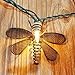 Pansdore Christmas Lights Metal Dragonfly String Lights 10 Bulbs for Home Garden Patio Party Wedding Indoor Outdoor Hanging Decoration, Green Wire