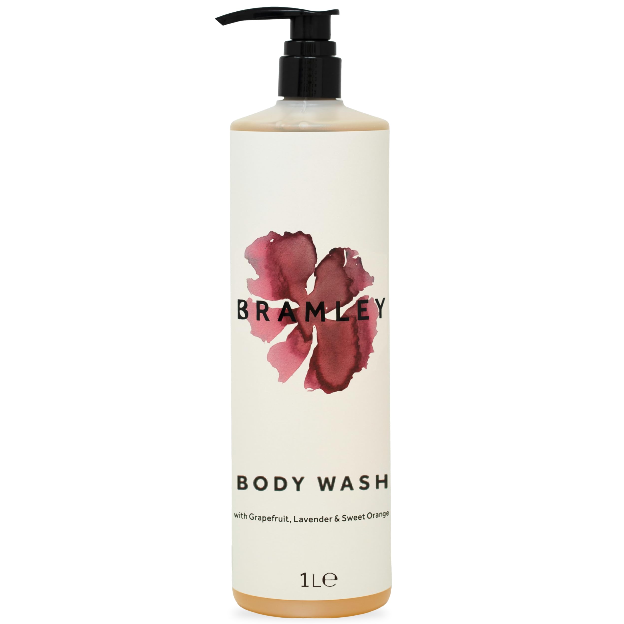 Bramley Body Wash, Natural Shower Gel with Grapefruit, Lavender & Sweet Orange Essential Oils, Uplifting and Refreshing Vegan Shower Gel (1L)