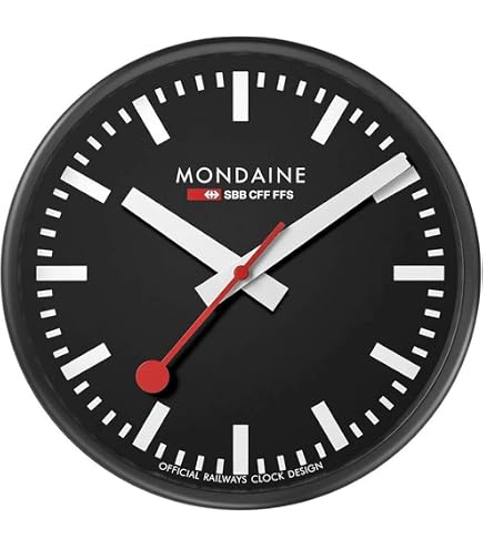 Amazon.com: Mondaine A995.Clock.16SBB SBB Metal Wall Clock : Home