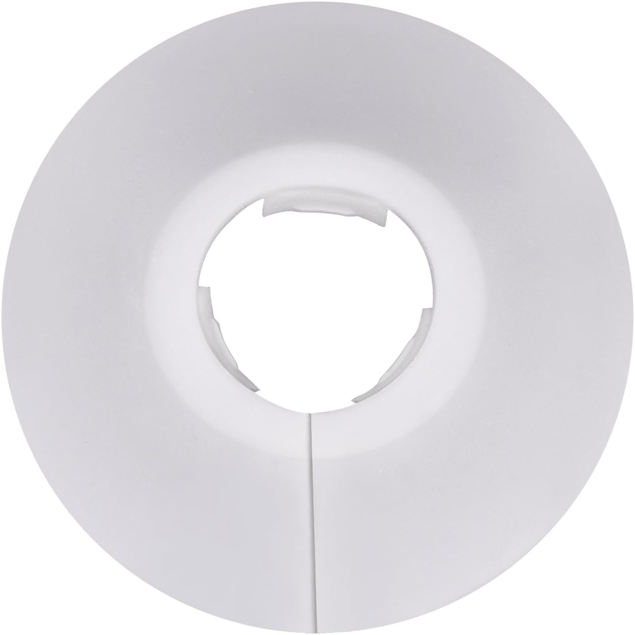 thumbnail interactive-video image 1 of 100-Pack White Plastic Radiator Pipe Collars For 15mm Pipes - Easy Fit Flooring Covers - UK Made 1 of 5