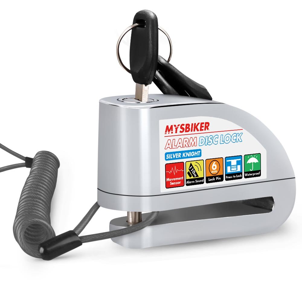 MysBiker Candado de Disco con Alarma Antirrobo Moto mm dB Dispositivos Antirrobo
