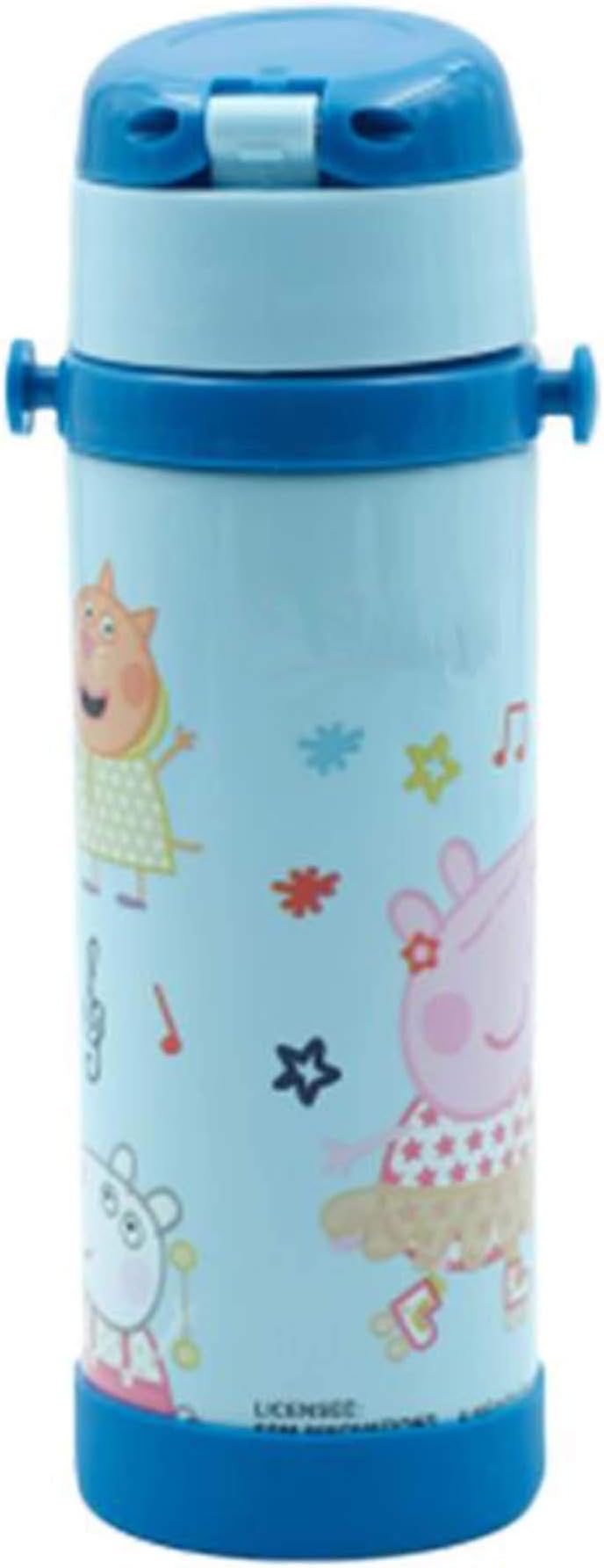 SARANGWARE Stainless Steel Peppa Pig Cartoon Printed Water Bottle, Sipper for Kids_500ml_Blue