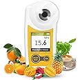 Digital Brix Refractometer Flagfront brix Meter Refractometer USB C Charging Automatic Temperature Compensation Brix Refractometer Range 0-55%，±0.1% Precision(English Keyboard)