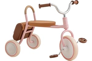Kidpop Mate Kids' Tricycle Push Ride On Toys Pedal Vehicle for 1-4 Year Kids First Birthday Gift Toddler First Bike (Pink)