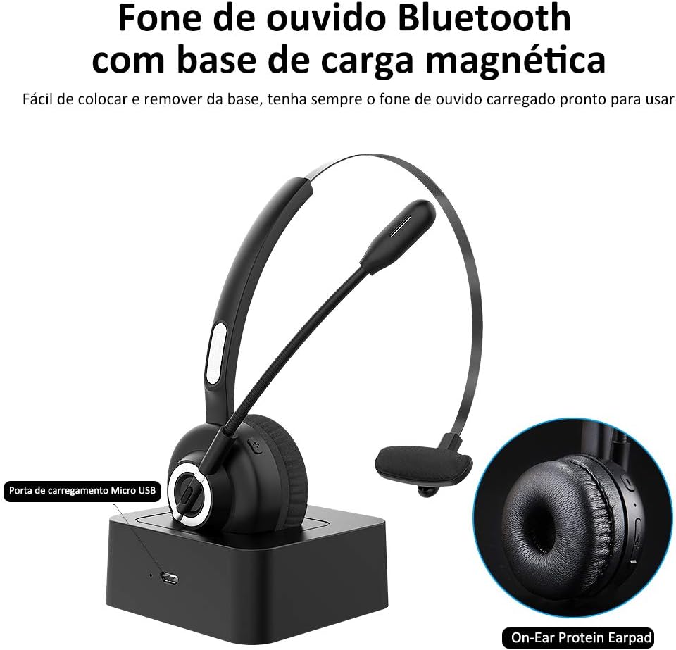 Fone de ouvido bluetooth telemarketing Clearance