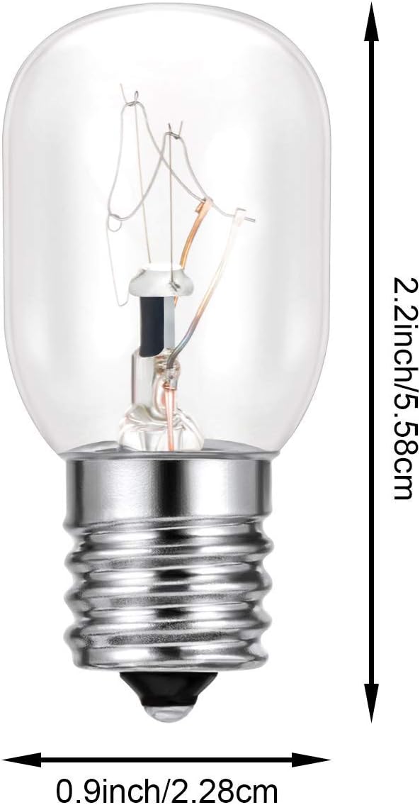 2 Pack- 8206232A Light Bulb for Whirlpool 40 Watt E17 130V: Home Improvement