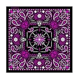 Purple Paisley Day of the Dead Sugar Skull Bandana 21