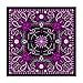 Purple Paisley Day of the Dead Sugar Skull Bandana 21" x 21"