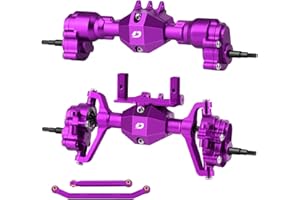 DashRC Aluminum Portal Axles Set for 1/18 RC Rock Crawler Redcat Ascent-18 – Front & Rear Axles with Steel Gears, Aluminum Housing, Servo Mount & Steering Links Upgrade Kit