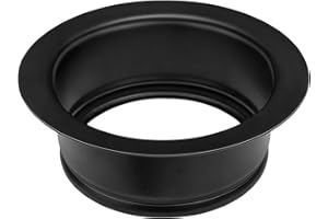XCWT Garbage Disposal Sink Flange for In-sinkerator - Matte Black Kitchen Assembly for 3-1/2in Standard Sink Drain Opening, Electrophoretic Paint Stainless Steel, Corrosion Resistant, Not Easy to Peel off