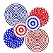 Fiesta party Hanging Paper Fans Set- Colorful Mexican Round Wheel Disc Lanterns for Events,Wedding Birthday Carnival Home Decorations (Set of 12)