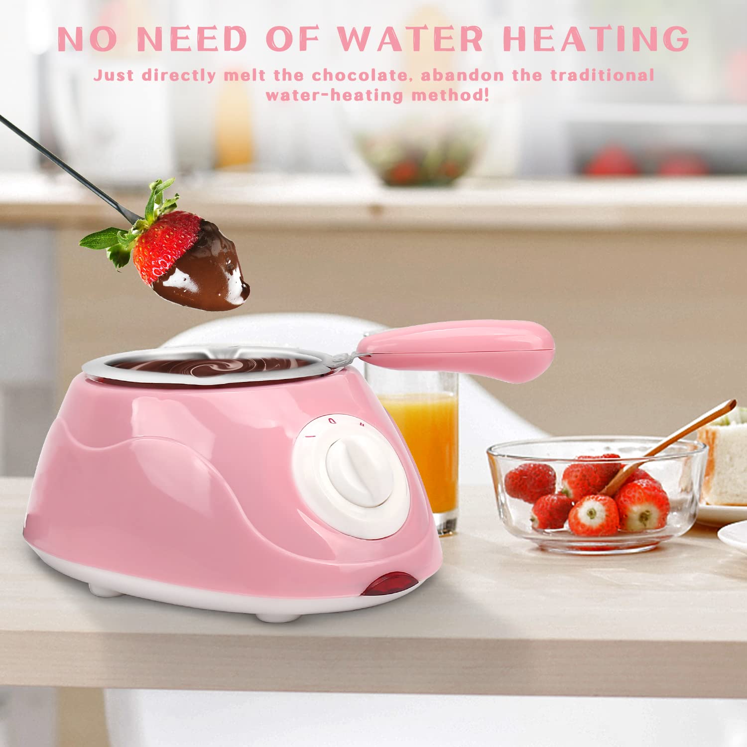 Melting Fondue Set,MINI Electric Chocolate Melting Pot,Cheese Fondue Pot,Chocolate Fondue Fountain,Warmer Machine for Milk Chocolate,Cheese,Butter,Candy