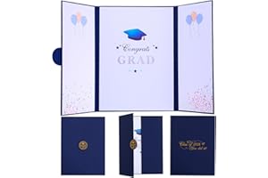 Hisgeru Graduation Guest Book 2024,Graduation Decorations Class of 2024 Graduation Party Signature Congrats for 2024 College High School Unique Graduation Gifts For Friends(Blue)