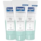 Dermasil Body Lotion for Extremely Dry Skin, Fresh Aloe 3-Pack, 8 Fl Oz Ea | Soothing Paraben-Free Moisturizer Developed with Dermatologists to Smooth, Renew &amp; Protect the Skin Barrier