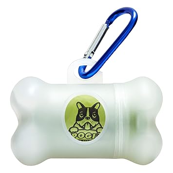 Pogi's Poop Bag Dispenser with 15 Earth-Friendly Poop Bags (Cream)