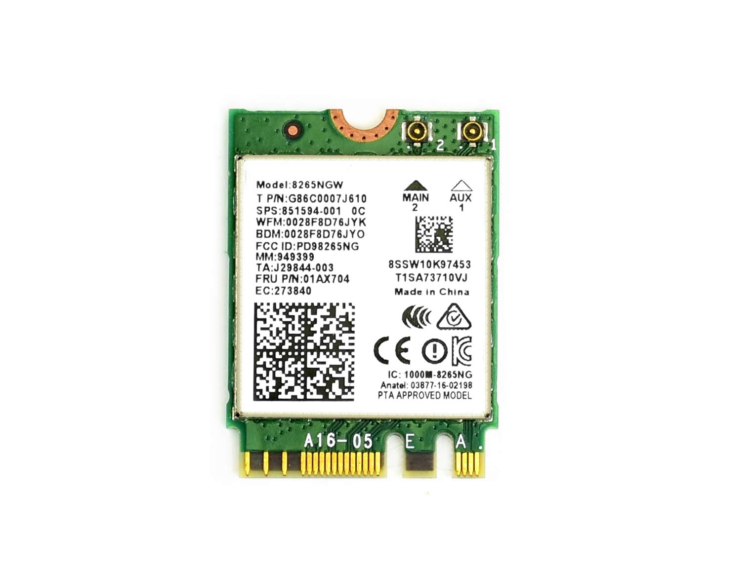 Waveshare Dual Mode Wireless NIC Module, Supports 2.4GHz/5GHz Dual Band WiFi and BT 4.2, Compatible with Jetson Orin Nano/NX/Jetson Nano