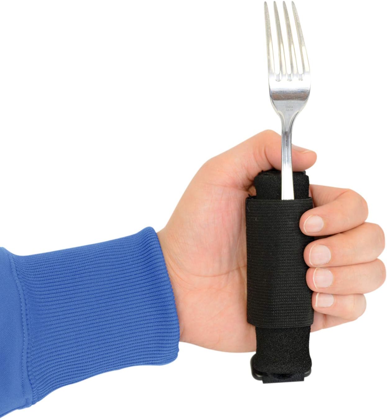 Sammons Preston Universal Holder Strap for Elderly, Hand Cuff with Pocket for Holding Cutlery, Pens, Toothbrushes, Daily Living Tools, Adjustable Velcro Implement Holder for Weak Grip and Arthritis: Industrial & Scientific
