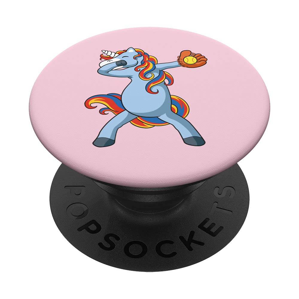 Funny Unicorn Dabbing Unicorn Baseball PopSockets Swappable PopGrip
