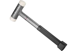 HARFINGTON 16oz Dead Blow Mallet 11.02" Double-Faced Nylon Head Alloy Steel Grip Non-Recoiling Mallet for Home Improvement Po