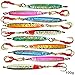Fish Wow! 10pcs 100g Fishing Metal Vertical Trolling jig 3.5oz Knife Jig with Two Assist Hooks 5 Colors…
