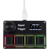 mydcjxktxdywd KPXOS OSU4X Gaming Keyoard Rapid Trigger Keyboard, Magnetic Switches with Knob and Screen, Plug-and-Play keypad for OSU for Geometry Dash and for fnf Friday Night funkin(Black)